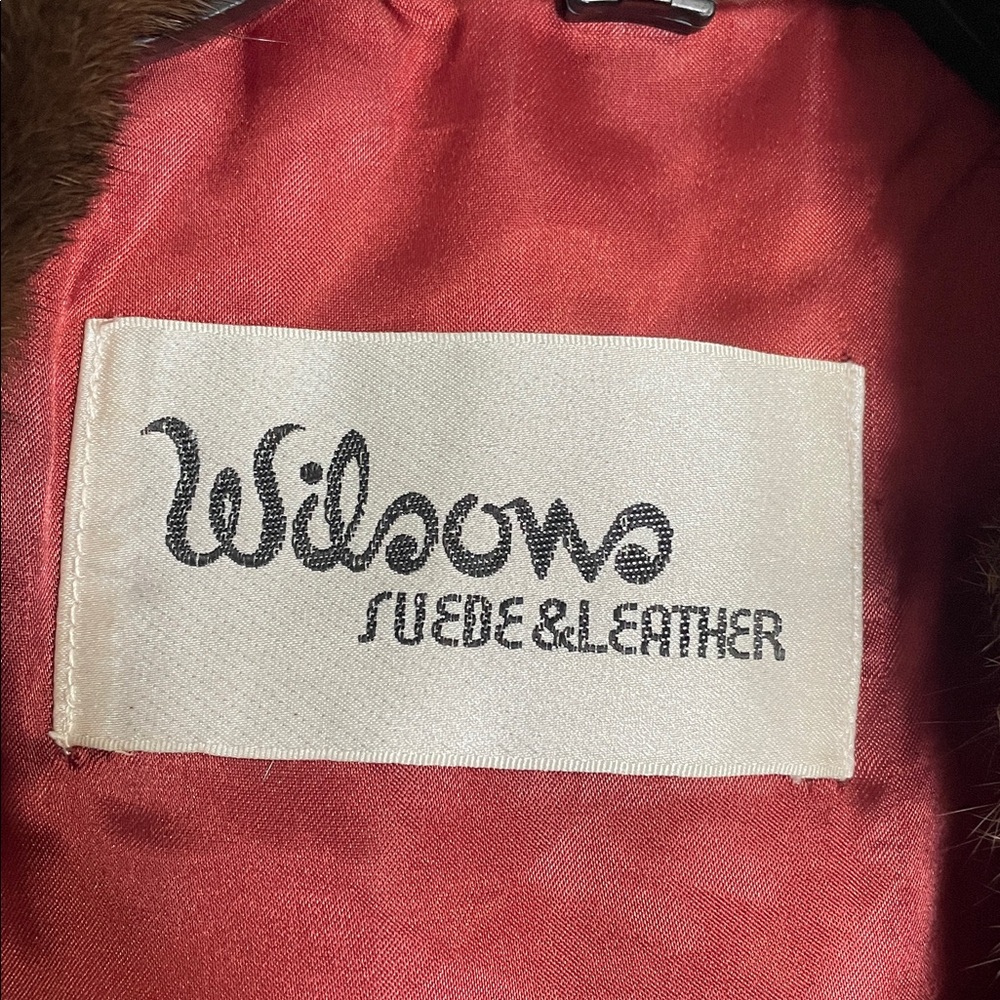 Wilson Suede & leather  Vintage 1990s  Dark Brown Rabbit Fur Coat Size: Medium - Picture 10 of 13